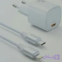 شارژر دیواری ۲۰ وات مک دودو مدل CH-404 همراه کابل Type-C به Lightning