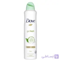 اسپری ضد تعریق زنانه داو با رایحه خیار و نعناع مدل Go Fresh حجم 250 میلی لیتر
