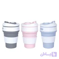 لیوان سفری سیلیکونی تاشو وارداتی بارکد 46422