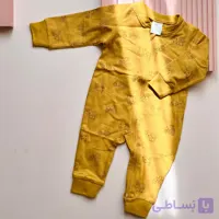 سرهمی نوزادی و بچگانه اچ اند ام خردلی طرح ماشین کد 1224