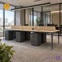 میز گروهی 6 نفره مدل DA-W06 ام دی اف ملامینه درجه‌یک