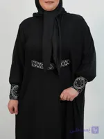 مانتو زنانه عبایی مدل آیسان کد 202 فری سایز رنگ مشکی ( عمده )