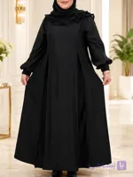 مانتو زنانه عبایی مدل ترنم در دو سایز و دو رنگ ( تک )