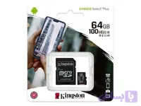 کارت حافظه microSDXC کینگستون مدل CANVAS کلاس 10 استاندارد UHS-I U1 سرعت 100MBps ظرفیت 64 گیگابایت