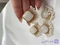 گوشواره مدل مرواریدی جنس استیل جذاب