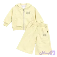 ست سه تکه دخترانه هودی شلوار تیشرت مدل MHS
