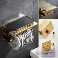 جا رول دستمال کاغذی استیل 304 ضدزنگ برند هایشن (Haishen) مدل Tissue Holder 304