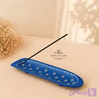 جا عودی سفالی دست‌ساز طرح گل | هنر نقطه‌کوبی