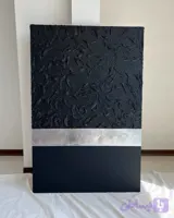 تابلو تکسچر مدرن مشکی نقره ای کد ۱۱۲۰
