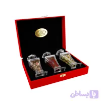 پک هدیه اورخان زعفران سوپر نگین 2.5گرمی به همراه گل محمدی و هل سبز (کد 455)
