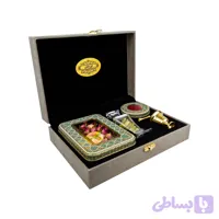 پک هدیه اورخان زعفران سوپر نگین 0.5گرمی به همراه گل محمدی و هل سبز و هاون (کد 451)