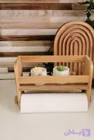 استند دیواری چوبی دستمال رولی آشپزخانه