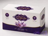 زعفران نگین درجه یک اصل قاینات یک گرم پک 40 عددی پاکت خانواده