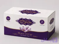 زعفران سوپر نگین درجه یک اصل قاینات نیم گرم پک 50 عددی پاکت خانواده