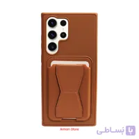 قاب موبایل چرمی جاکارتی و  استند دار برای سامسونگ S26 Ultra
