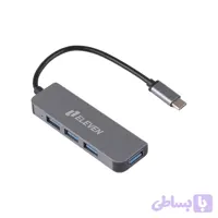هاب USB چهار پورت با کابل تایپ سی Eleven H801