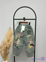 شلوار مام استایل طرح دار وارداتی
