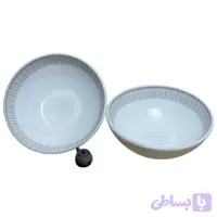 کاسه ماست گلدار طرح 59021 خاکستری