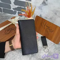کیف پول چرم مردانه دستی چرم طبیعی فلوتر مشکی