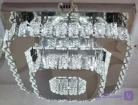 لوستر مربعی سقفی کریستالی سایز ۴۰*۲۰فشن