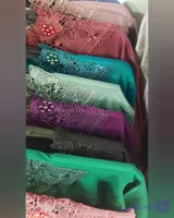 تیشرت زنانه  مدل  یقه دانتل دار  و مروارید ویسکوز نخ ۱۰۰٪ بهساجامه