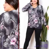 بلوز زنانه آستین بلند نگین دار لامان ترک  سایز ۲و۳و۴