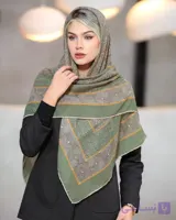 روسری زنانه  نخ سیااسکارف گرم بالا عرض ۱۲۰ زنانه دور دست دوز