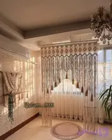 پرده مکرومه بافی طرح گندم