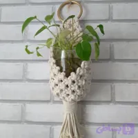 آویز گل مکرومه