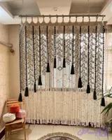 پرده مکرومه بافی طرح رویش