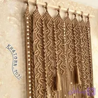 پرده مکرومه رویش رنگی