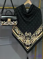 ست کیف و روسری زنانه طرح جدید روشا طلایی روسری زنانه طلایی کیفیت عالی کد mo1046