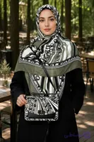 ست کیف و روسری زنانه طرح جدید ریما خاکی روسری زنانه خاکی کیفیت عالی کد mo1061