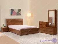 سفارش سرویس خواب دونفره چوب طبیعی آکاژو با اقساط بدون سود