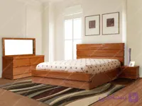 سرویس خواب دونفره روکش چوب ساده ارشیا - سفارش با اقساط بدون چک