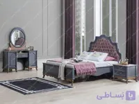 سرویس خواب چوبی سلطنتی طوسی پرنس | خرید سرویس خواب سلطنتی قسطی