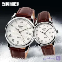 ست ساعت مردانه و زنانه SKMEI 9098 کاملاً ORIGINAL با پک کامل + ضمانت اصالت و بازگشت