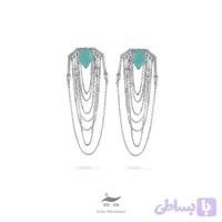 گوشواره نقره سنگ طبیعی چهل ستون