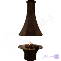 شومینه معلق دوجداره مدل لیلیوم