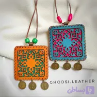 کیف حرز و دعا چرم طبیعی دست دوز مدل گردنبند سنتی