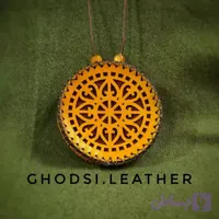 کیف حرز و دعا چرم طبیعی مدل گرد دست دوز کد 21