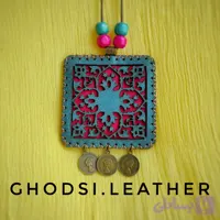 کیف حرز و دعا چرم طبیعی گردنی دست دوز کد 33