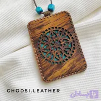 کیف حرز و گردنبند دعا چرم طبیعی گاوی دست دوز کد 47