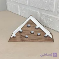 جادستمالی رومیزی چوبی مثلثی مدل پنیر چوب گردو کد 439