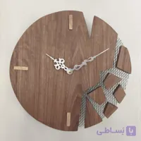 ساعت دیواری چوب و فلز دستساز کد422