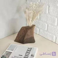 گلدان چوبی دکوراتیو دستساز گردو کد441