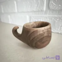 فنجان قهوه چوبی دسته دار دستساز گرو کد440