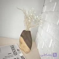 گلدان چوبی دکوراتیو دستساز چوب گردو کد443