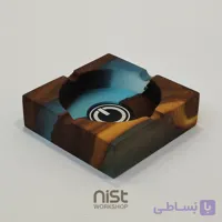 زیرسیگاری چوب سنجد و رزین آبی_کد۰۰۰۸