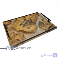 سینی چوب و رزین مدل ممرز اسموکی با کد MS_smok0001